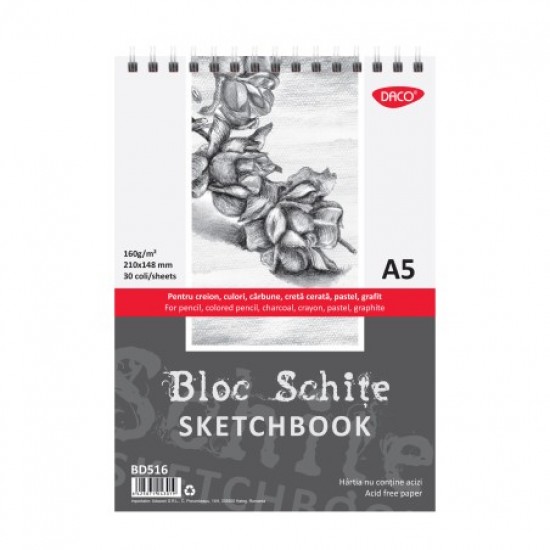 Bloc a5 schite 160gr 30 file daco bd516