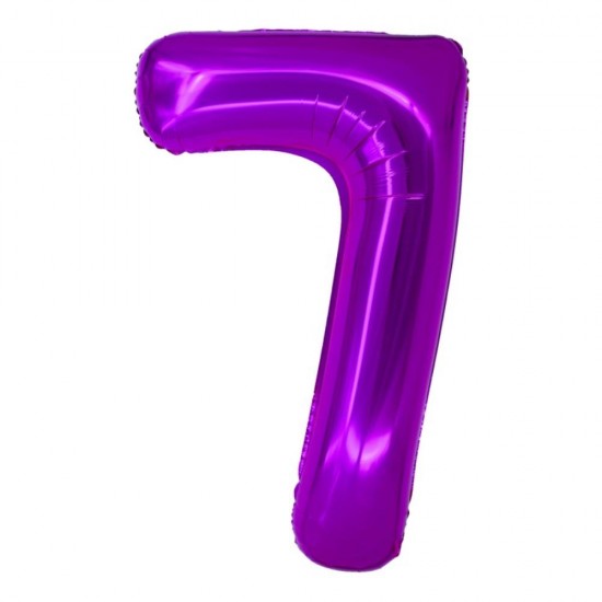 Balon Folie Cifra 7 Roz Daco, 100 cm
