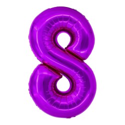 Balon Folie Cifra 8 Roz Daco, 100 cm