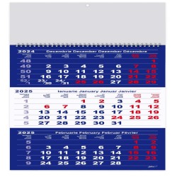 Calendar Triptic Albastru