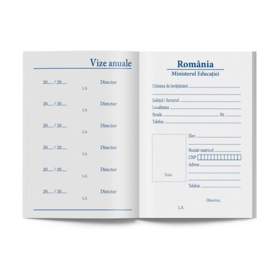 Carnet de Elev pentru Clasele V-VIII, Anul 2023