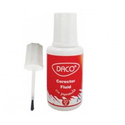 Fluid Corector Daco, cu Pensula pe Baza de Solvent, Model CF001, Cantitate 20 g