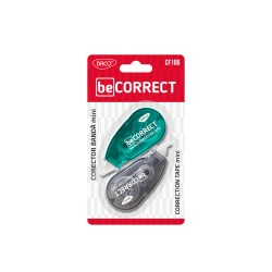 Set 2 Mini Corectoare Banda Daco, Uscare Instanta, 5mm x 6m, Verde si Negru, Corector pentru Scriere, Banda Corectoare Uscata, Corector Banda, Corectoare Banda, Banda Corectoare pentru Scolari, Benzi Corectoare, Corectoare pentru Scoala