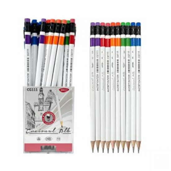 Creion Negru Cu Radiera Creionul Alb Daco Cg111