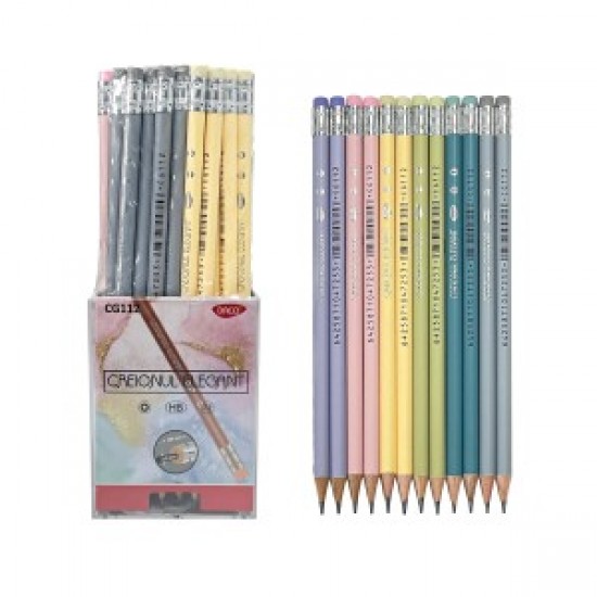 Creion Negru Cu Radiera Elegant Daco Cg112