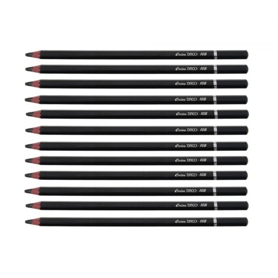 Set 12 Creioane DACO, Negre, din Lemn Hexagonal, Mina 10B, Creion 10B, Creioane 10B, Creion Daco 10B, Set Creioane 10B, Creion Negru Daco, Creion Negru Daco 10B, Creion Negru B, Creion Grafit Negru B, Instrumente de Scris