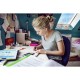 Trusa Compas Metalic DACO, Diametru Maxim Cerc 42 cm, 7 Accesorii Incluse, Culoare Gri/Albastru, Compas Matematica, Trusa Compas pentru Scolari, Compas pentru Geometrie, Trusa Desen Tehnic, Rechizite Scolare, Instrumente Geometrie