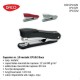 Capsator DACO Numarul 10, 12 Coli, Corp Metalic Rosu, Capsatoare Metalice Manuale, Capsator Manual de Hartie, Capsatoare Metalice DACO pentru Birou, Capsatoare 12 Coli, Capsatoare pentru Hartie, Capsator pentru Birou