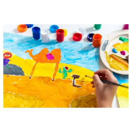 Culori Guasa DACO, 12 Culori/Set, 20 ml/Tub, Model Brilia, Culori Guase, Vopsea Guasa, Vopsele Guase, Guasa Set, Culori pentru Pictat Lavabile, Culori Pictura, Culori pentru Desen