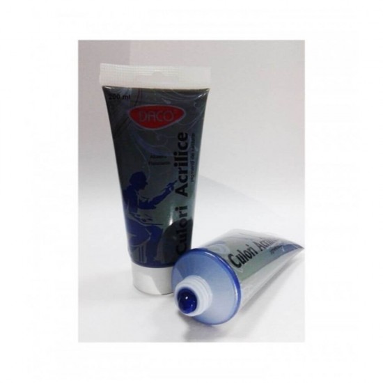 Vopsea Acril Albastru Ftalocianin DACO, 200 ml, Tempera Acrilica, Culori Acrilice, Vopsea Acrilica, Vopsele Acrilice, Tempera Acril, Vopsea Albastra Acril, Acrilica Albastru Ftalocianin, Acril Culoare Albastru Ftalocianin, Culori pentru Pictat