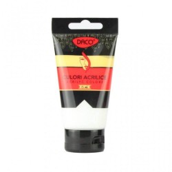 Vopsea Acril Alb Titan DACO, 75 ml, Tempera Acrilica, Culori Acrilice, Vopsea Acrilica, Tempera Acril, Vopsele Acrilice, Vopsea Alb Titan Acril, Acril Alb Titan