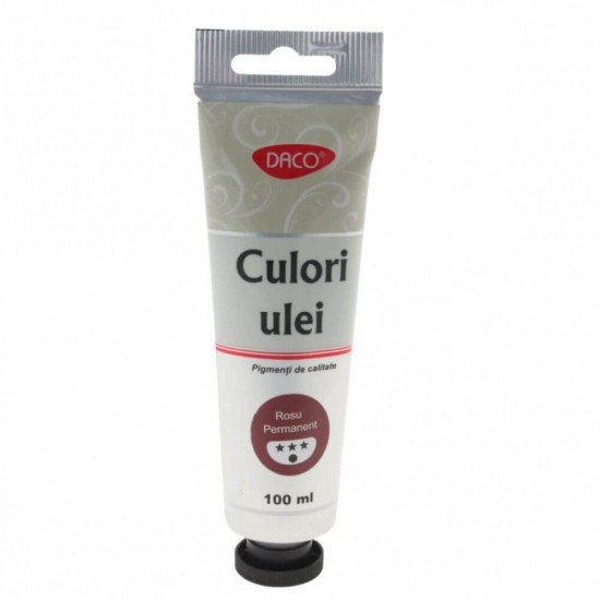 Vopsea Ulei Rosu Permanent DACO, 100 ml, Culoare Ulei, Vopsele Ulei, Acuarele, Culori Ulei, Vopsea Ulei, Culori pentru Pictura, Culori Ulei Rosu Permanent, Vopsele Ulei Rosu Permanent, Culori de Ulei