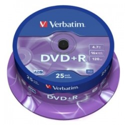 Dvd-r Verbatim 4.7gb 16x 25/pa  50/pa