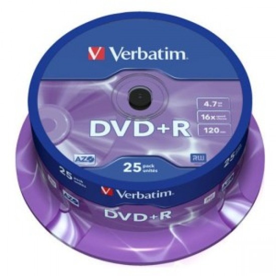 Dvd-r Verbatim 4.7gb 16x 25/pa  50/pa