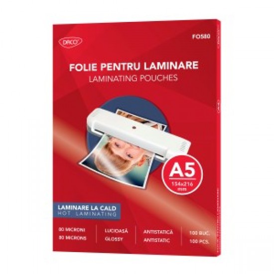 Folie Laminare A5 80 Microni 100/top Daco Fo580