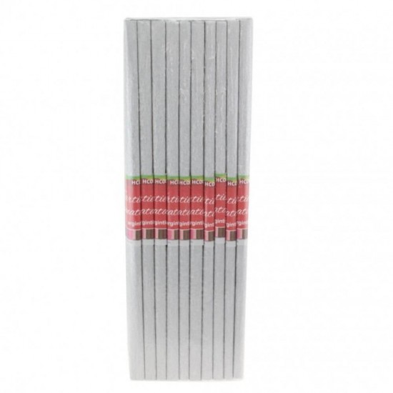 Hartie Creponata DACO, 50x200 cm, 10 Buc/Set, Argintiu, Hartie Creponata, Set Hartie Creponata, Rola Hartie Creponata Colorata, Role Hartie Creponata, Foi Hartie Creponata, Hartie Colorata Creponata, Rechizite Scolare, Papetarie