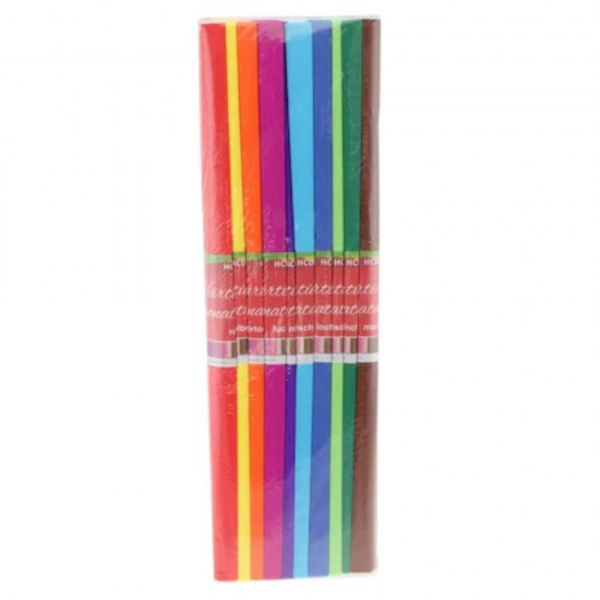 Hartie Creponata Asortata DACO, 50x200 cm, 10 Buc/Set, 10 Culori, Hartie Creponata, Set Hartie Creponata, Role Hartie Creponata, Hartie Creponata Asortata, Foi Hartie Creponata, Hartie Colorata Creponata, Rechizite Scolare, Papetarie