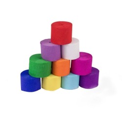 Hartie Creponata Asortata DACO, 5cm x 10m, 10 Buc/Set, 28 g/mÂ², 10 Culori, Hartie Creponata, Set Hartie Creponata, Role Hartie Creponata, Hartie Creponata Asortata, Foi Hartie Creponata, Hartie Colorata Creponata, Rechizite Scolare, Papetarie