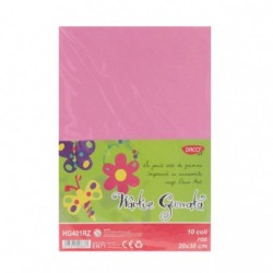 Hartie Gumata DACO, 20x30 cm, 10 Coli/Top, Roz, Hartie Gumata, Hartie Gumata pentru Scoala, Hartie Gumata Roz, Coala Gumata, Coala Gumata Roz, Hartie Decorativa, Rechizite Scolare