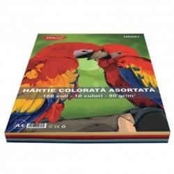 Hartie A4 Daco, 100 Coli/Top, 80 g/mÂ², 10 Culori, Hartie Colorata A4, Hartie Colorata Copiator, Hartie Colorata Xerox, Hartie A4 Xerox, Coli A4 Colorate, Foi A4 Colorate, Top Coli Color, Hartie Copiator Colorata, Top Hartie Colorata