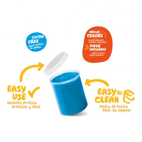 Set Acuarele Finger Carioca, 6 Tuburi, 80 ml/Tub, Set Culori Acuarele, Acuarele Carioca, Acuarele pentru Scoala, Acuarele Copii, Acuarele Tempera, Culori Tempera, Acuarele Pictura, Acuarele Tub, Acuarele la Tub, Set de Acuarele