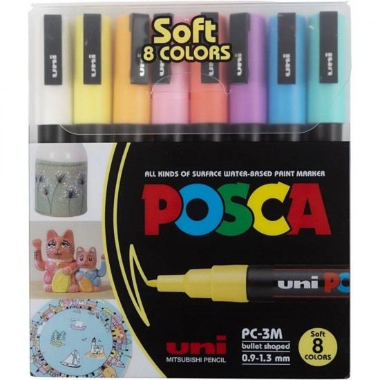 Marker Acrilic 5m Posca Set 8 M1486