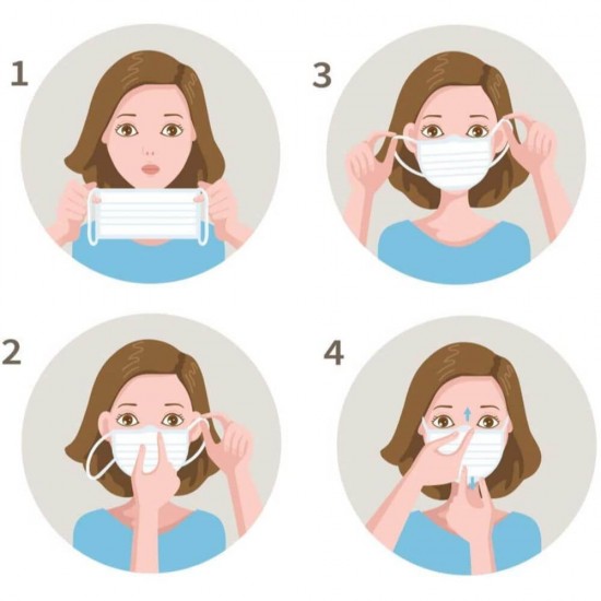 Set 50 Masti Medicale Serix, Tip 2R, 3 Straturi, de Unica Folosinta, Negru