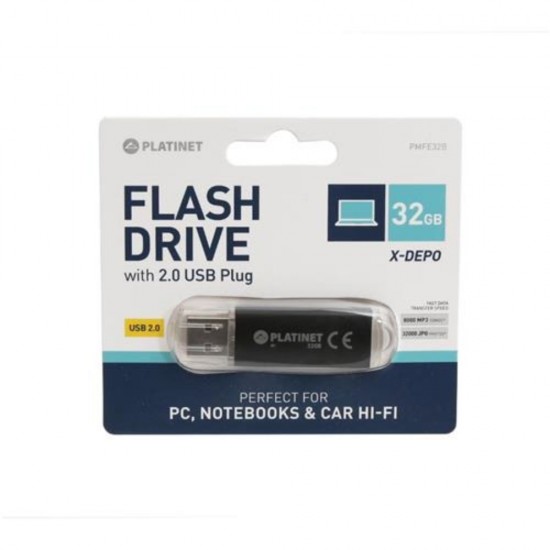 Memorie Usb Stick 2.0 Platinet, Capacitate 32 Gb, Carcasa Aluminiu