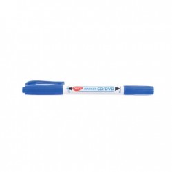 Markere Cd/dvd Daco, Doua Capete De Scriere, Varf 0.5-1 Mm, Culoare Albastru