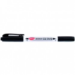 Markere Cd/dvd Daco, Doua Capete De Scriere, Varf 0.5-1 Mm, Culoare Negre