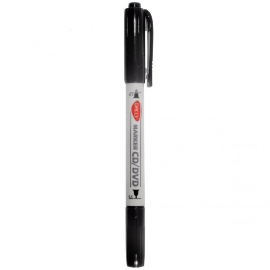 Markere Cd/dvd Daco, Doua Capete De Scriere, Varf 0.5-1 Mm, Culoare Negre