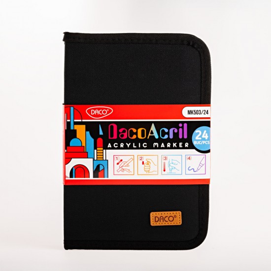 Marker Acrilic Daco Set 24 Mapa Mk503/24