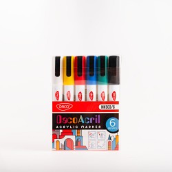 Marker Acrilic Daco Set 6 Mk503/6