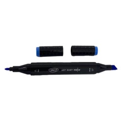 Marker Grafic cu 2 Capete Daco, Culoare Albastru Inchis