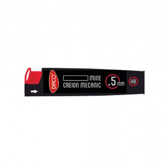 Mine Creion Mecanic DACO, HB, 0.5 mm, 20 Buc/Set, Set Rezerve Creioane Mecanice HB, Set Mine pentru Creioane Mecanice HB, Rezerva Creion Mecanic 0.5 mm, Mina pentru Creioane Mecanice, Rezerve pentru Creioane Mecanice, Instrumente de Scris