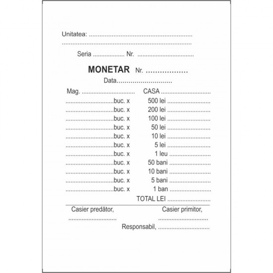 Monetar A6 Simplu L03349