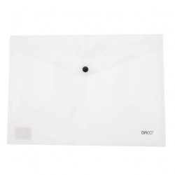 Mapa Plic Plastic A4 DACO, Inchidere cu Capsa, 200 MIC, Alba, Mape din Plastic, Mapa cu Capsa, Mape Scolari, Mape pentru Acte, Mape Arhivare Documente, Mapa Plastic cu Capsa, Dosar Mapa Plastic, Dosar Documente