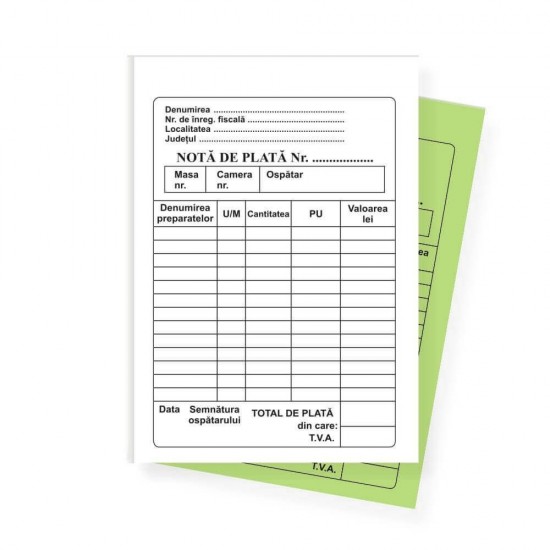 Nota Plata A6 Autocopiativa L10460