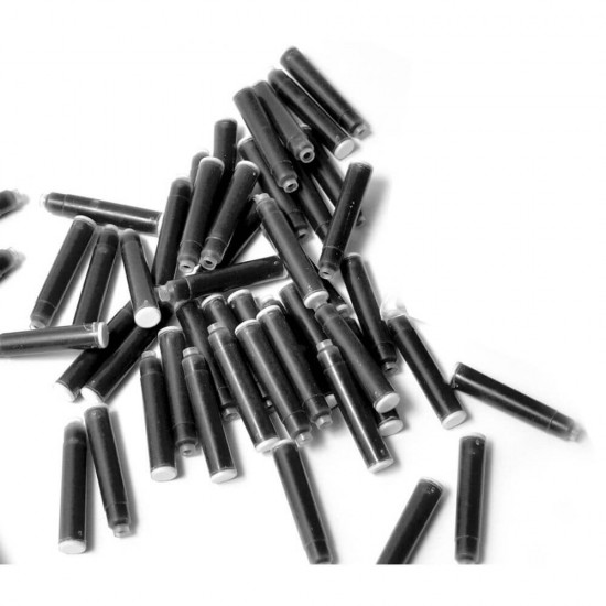 Patroane Scurte Cerneala, Negru, 100 Buc/Set, Rezerva Patron pentru Stilou, Rezerve Patroane pentru Stilouri, Patroane Cerneala Neagre, Rezerve cu Cerneala Neagra, Rezerva Patron Negru, Rezerve de Cerneala, Patroane Mici Stilou