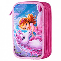 Penar Daco Cu 3 Fermoare Neechipat, Model Unicorn Si Printesa
