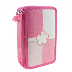 Penar Daco, Neechipat, 3 Fermoare, Roz, Poliester, Penar Neechipat, Penar cu Fermoare, Penare Neechipate, Penar Neechipat Daco, Penar din Poliester, Penar Poliester, Penar Roz, Penare Scolare, Penare pentru Scoala