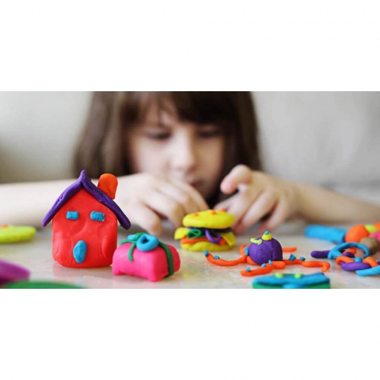 Plastilina Monocolora DACO, 50 g, Diverse Culori, Batoane de Plastilina, Plastilina Colorata, Plastilina pentru Copii, Plastilina pentru Modelat, Plastilina Modelatoare, Plastiline pentru Gradinita, Set Plastilina