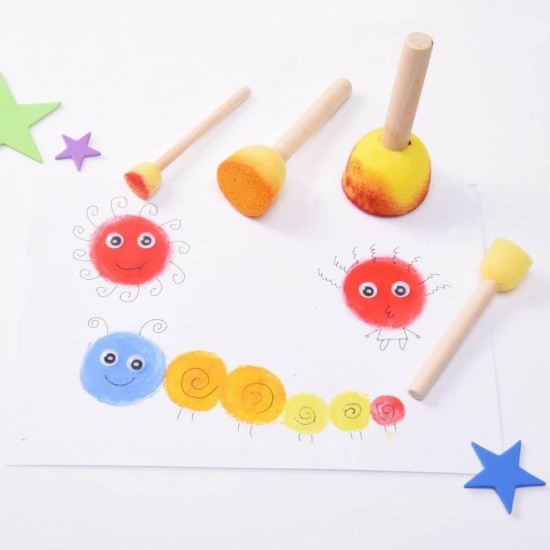 Set 5 Pensule de Tamponare din Burete Daco Buretel, Pensule pentru Tamponare, Pensule Tamponare, Set Pensule Pictura, Pensule din Burete, Pensula Burete, Pensule Burete, Set Pensule Burete, Set Pensule Pictat, Pensule pentru Pictat