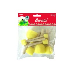Pensule DACO Tip Burete, 8 Buc/Set, Pensule Burete, Pensula Burete, Accesorii Pictura, Bureti Pictura, Bureti pentru Pictura, Pensula Burete Pictura, Set Pensule Tip Burete, Bureti Pictura, Pensule Tamponare din Burete