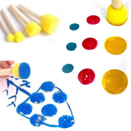 Pensule DACO Tip Burete, 8 Buc/Set, Pensule Burete, Pensula Burete, Accesorii Pictura, Bureti Pictura, Bureti pentru Pictura, Pensula Burete Pictura, Set Pensule Tip Burete, Bureti Pictura, Pensule Tamponare din Burete