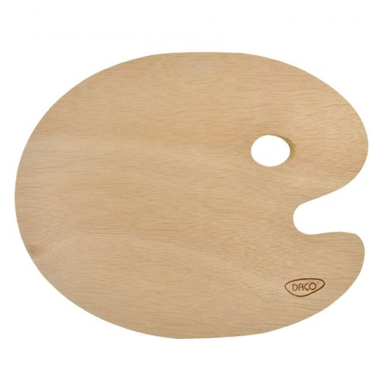 Paleta Pictura Daco, 24x30 cm, Lemn, Culoare Natur, Paleta pentru Amestecat Culori, Paleta Amestecat Vopsele, Paleta Vopsele Acrilice si Ulei, Palete pentru Pictat Daco, Paleta din Lemn pentru Pictori, Accesorii Pictura Daco