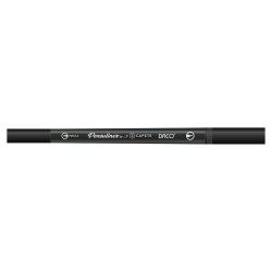 Pix Liner cu Doua Capete Daco Pensuliner, Varf Metalic 0.4 mm si Varf Tip Pensula, Negru, Pixuri Linere, Linere Daco, Pix cu Doua Capete, Pixuri Doua Capete, Liner Subtire, Liner 0.4 mm, Liner Negru, Pix Negru, Pixuri Negre