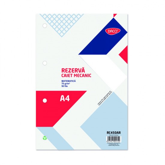 Rezerva Caiet Mecanic A4 50 File Daco Dr