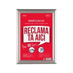 Rama Foto Click Daco, A4, Aluminiu, Argintiu, Sistem de Deschidere Inchidere Click, Rama Mare Aluminiu, Rama Argintie, Rama Poza, Rama Foto Perete, Rame Foto Clasice, Rama Tablou Argintie, Rame Tablou, Rama Poze, Rame Poze, Rama Foto cu Clipsuri