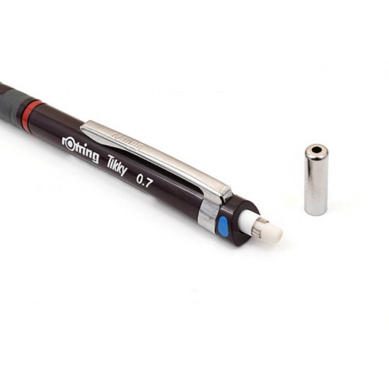 Creion Mecanic Tikky Rotring, Mina 0.7 mm, Burgundi, Corp din Plastic, Radiera, Creion Mecanic Tikky, Creioane Mecanice Tikky, Creion Mecanic pentru Scris, Creion pentru Desen, Creion Grafica, Creioane Grafica, Creioane Scoala